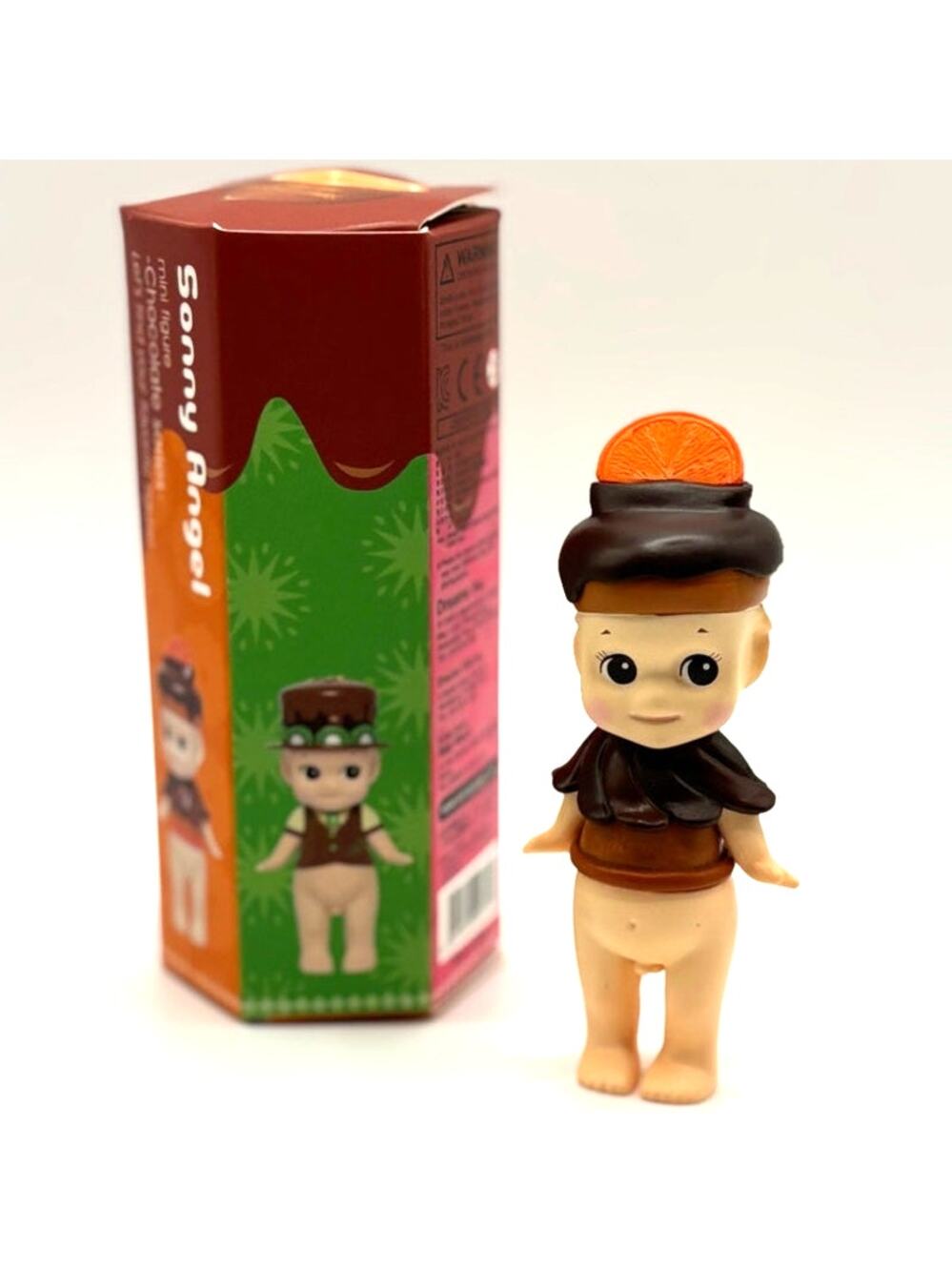 New Kawaii Cupid Angel Mini Figure in Orange Chocolate Costume, Cute Toy, Gift